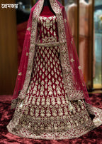 🔥 Flat 70% – 80% OFF - Luxury Zardosi Work Bridal Lehenga | D49