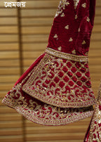 🔥 Flat 70% – 80% OFF - Luxury Tail Cut Bridal Sharara | D51