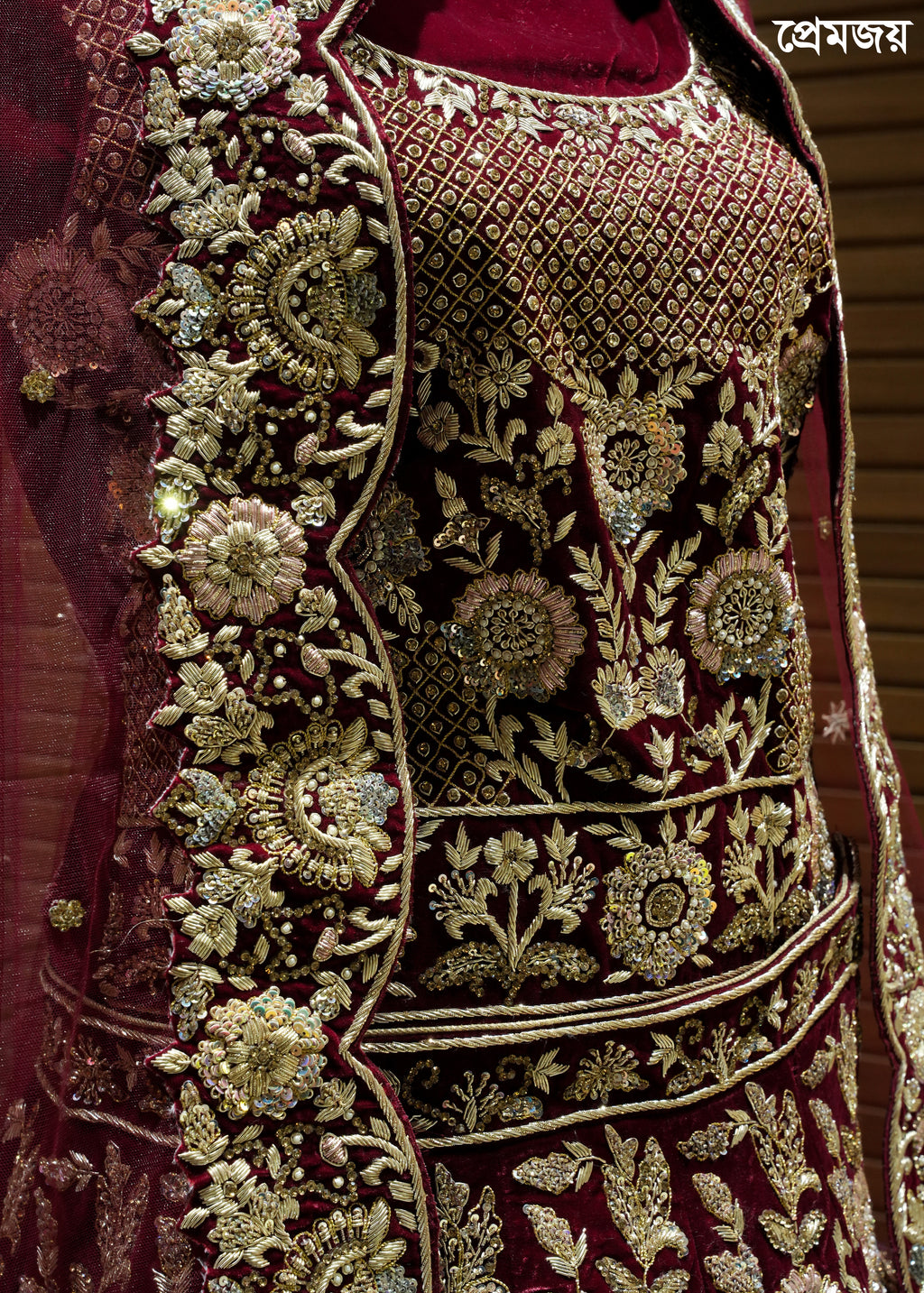 🔥 Flat 70% – 80% OFF - Luxury Zardosi Work Bridal Lehenga | D45