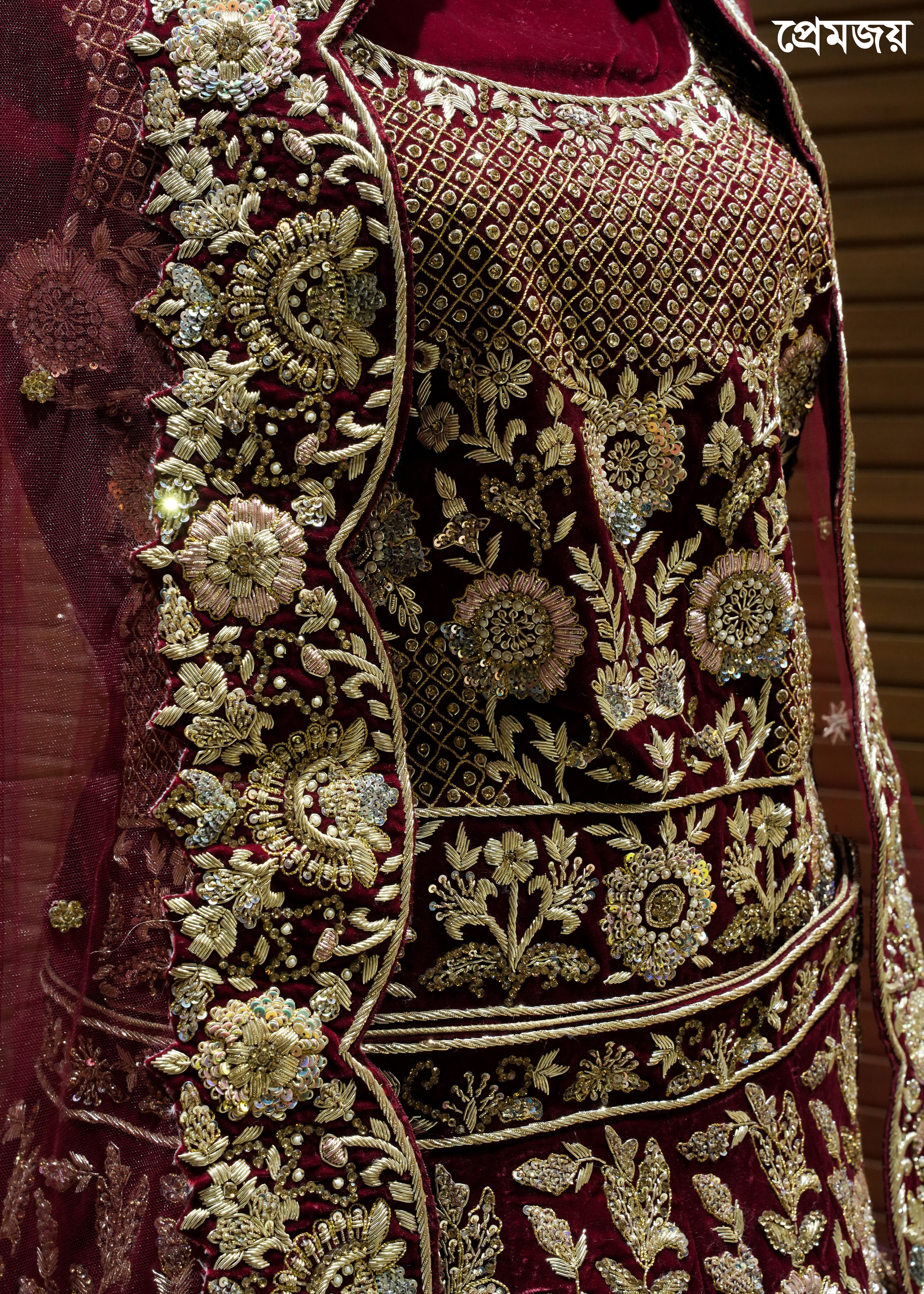 🔥 Flat 70% – 80% OFF - Luxury Zardosi Work Bridal Lehenga | D45