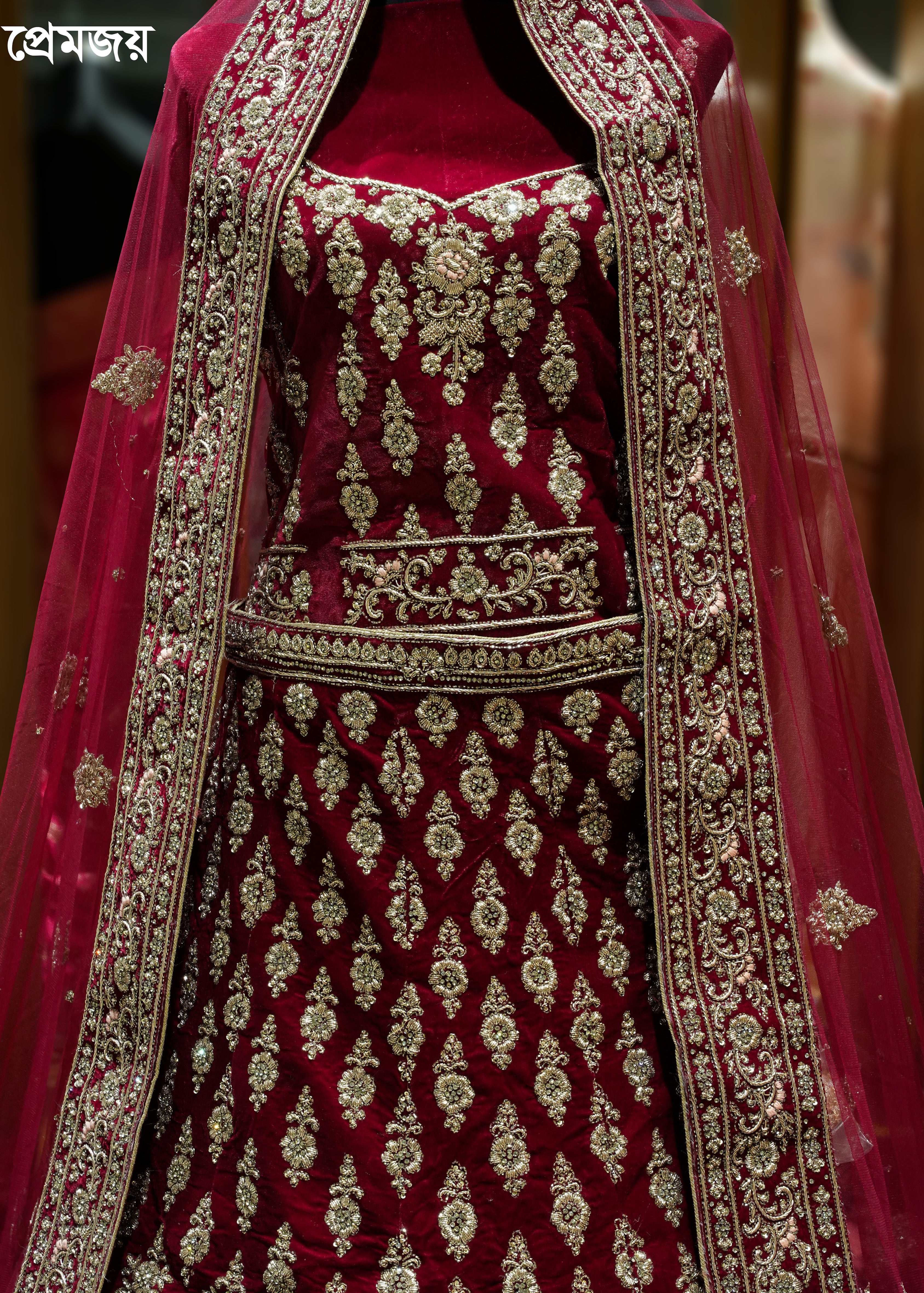 🔥 Flat 70% – 80% OFF - Luxury Zardosi Work Bridal Lehenga | D49