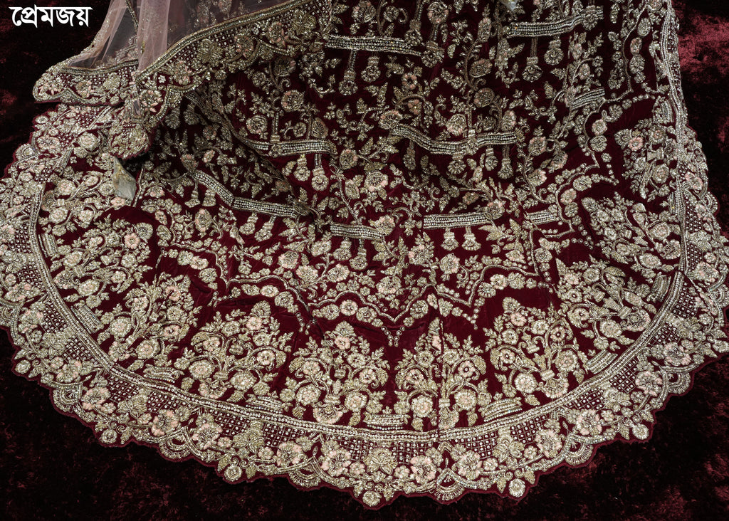 🔥 Flat 70% – 80% OFF - Luxury Tail Cut Bridal Gown | D48