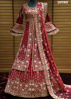 🔥 Flat 70% – 80% OFF - Luxury Tail Cut Bridal Sharara | D51