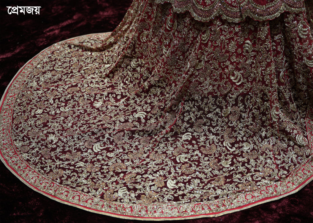 🔥 Flat 70% – 80% OFF - Luxury Tail Cut Bridal Gown | D71