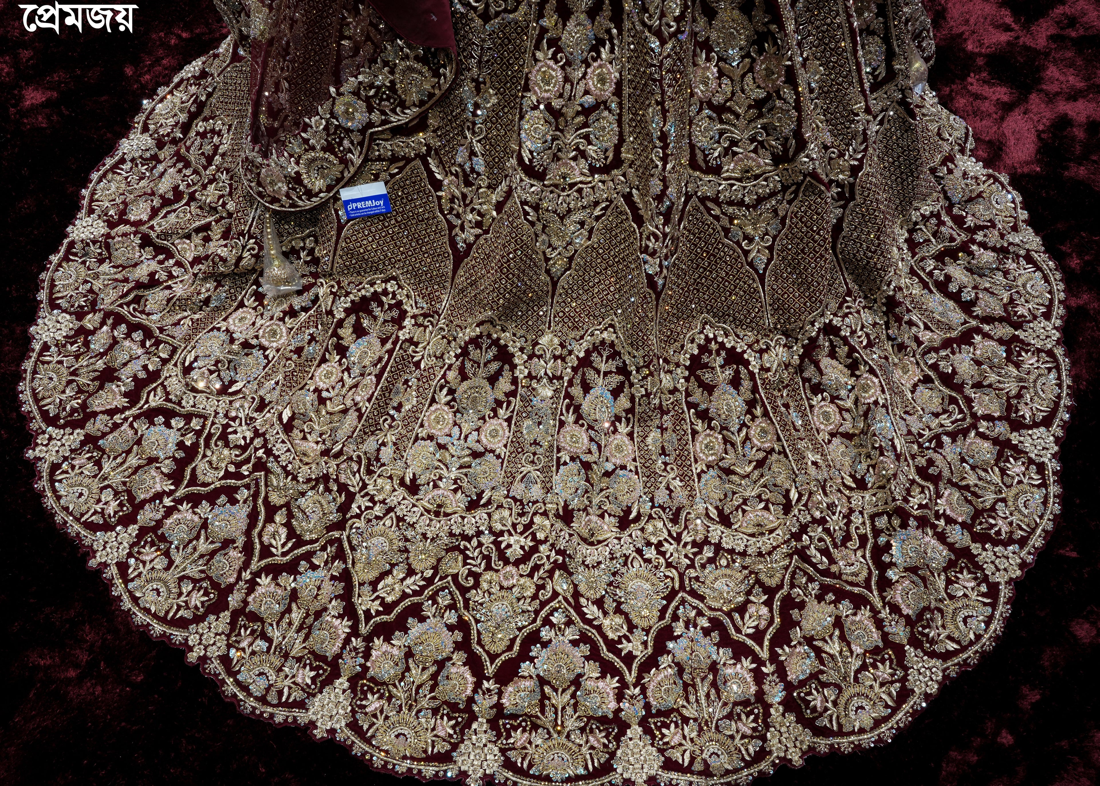 🔥 Flat 70% – 80% OFF - Luxury Zardosi Work Bridal Lehenga | D45