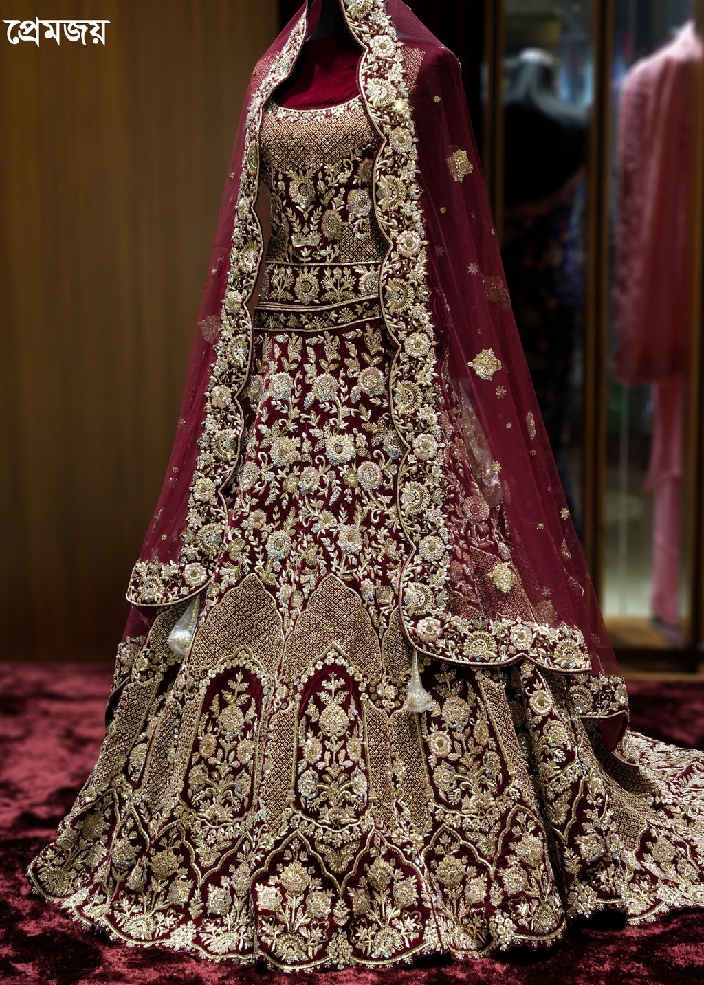 🔥 Flat 70% – 80% OFF - Luxury Zardosi Work Bridal Lehenga | D45