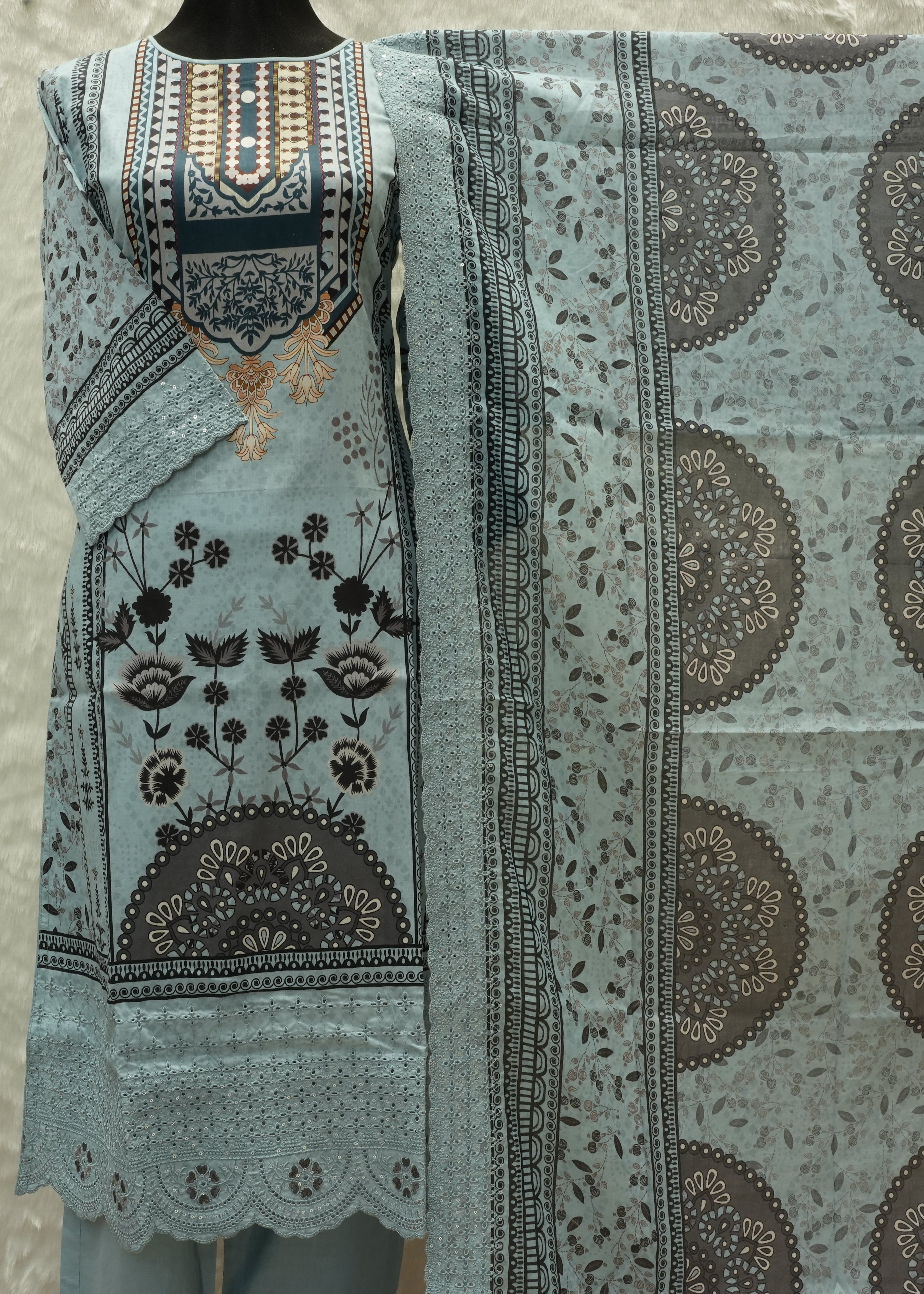 Pure Cotton Readymade Three Piece - PREMJoy