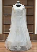 🔥 Flat 70% – 80% Discount - Party Gown with Orna, Sleeve | D2