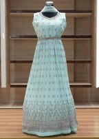 🔥 Flat 70% – 80% Discount - Party Gown with Orna, Sleeve | D8