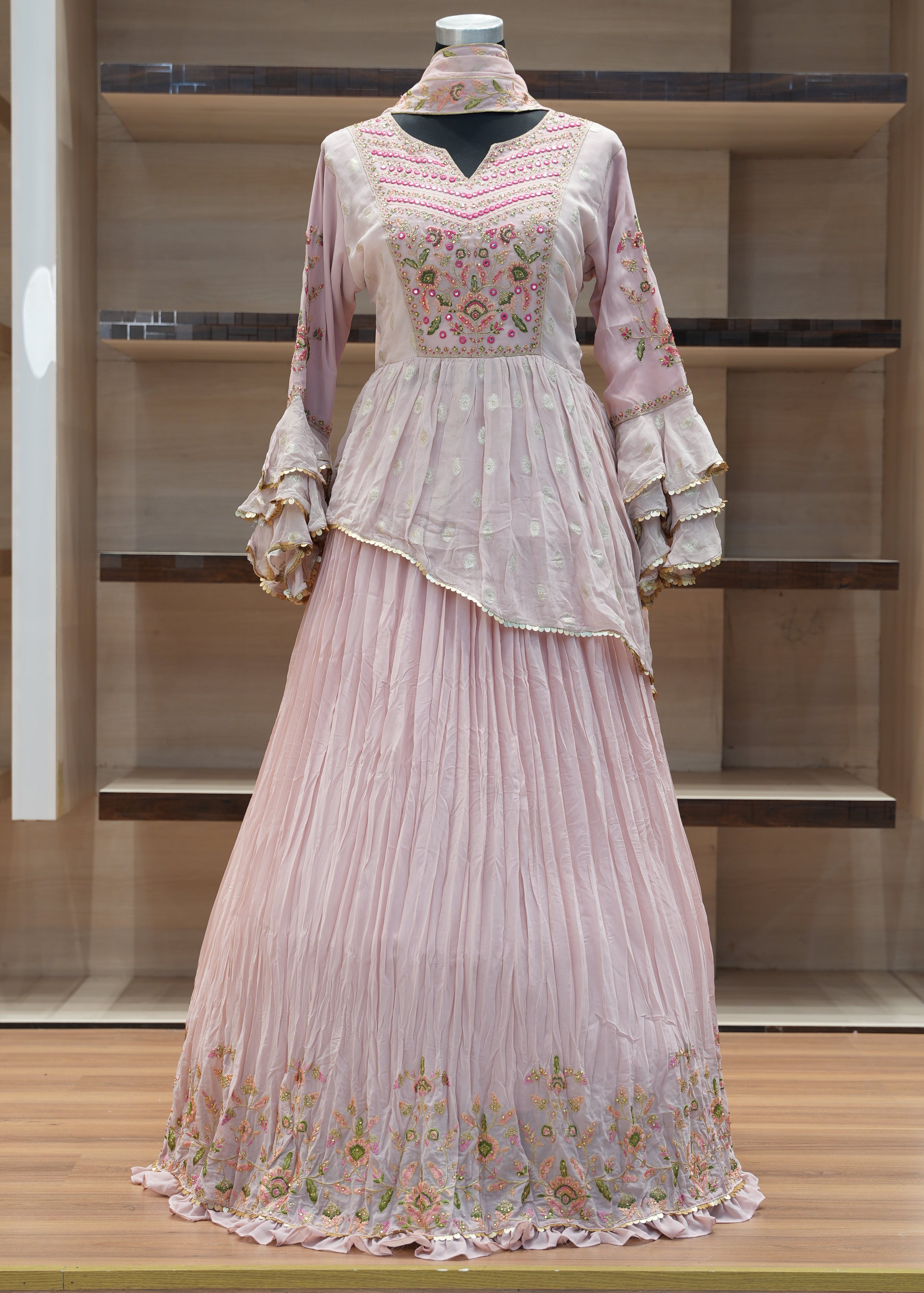 🔥 Flat 70% – 80% Discount - Sharara with Orna, Sleeve | D42