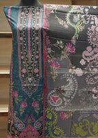 Decorative fabric with intricate paisley pattern on a mannequin