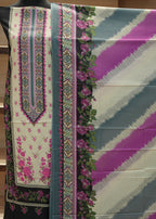 Saree with colorful patterns on a mannequin