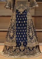 Decorative traditional outfit with intricate patterns on a wooden surface