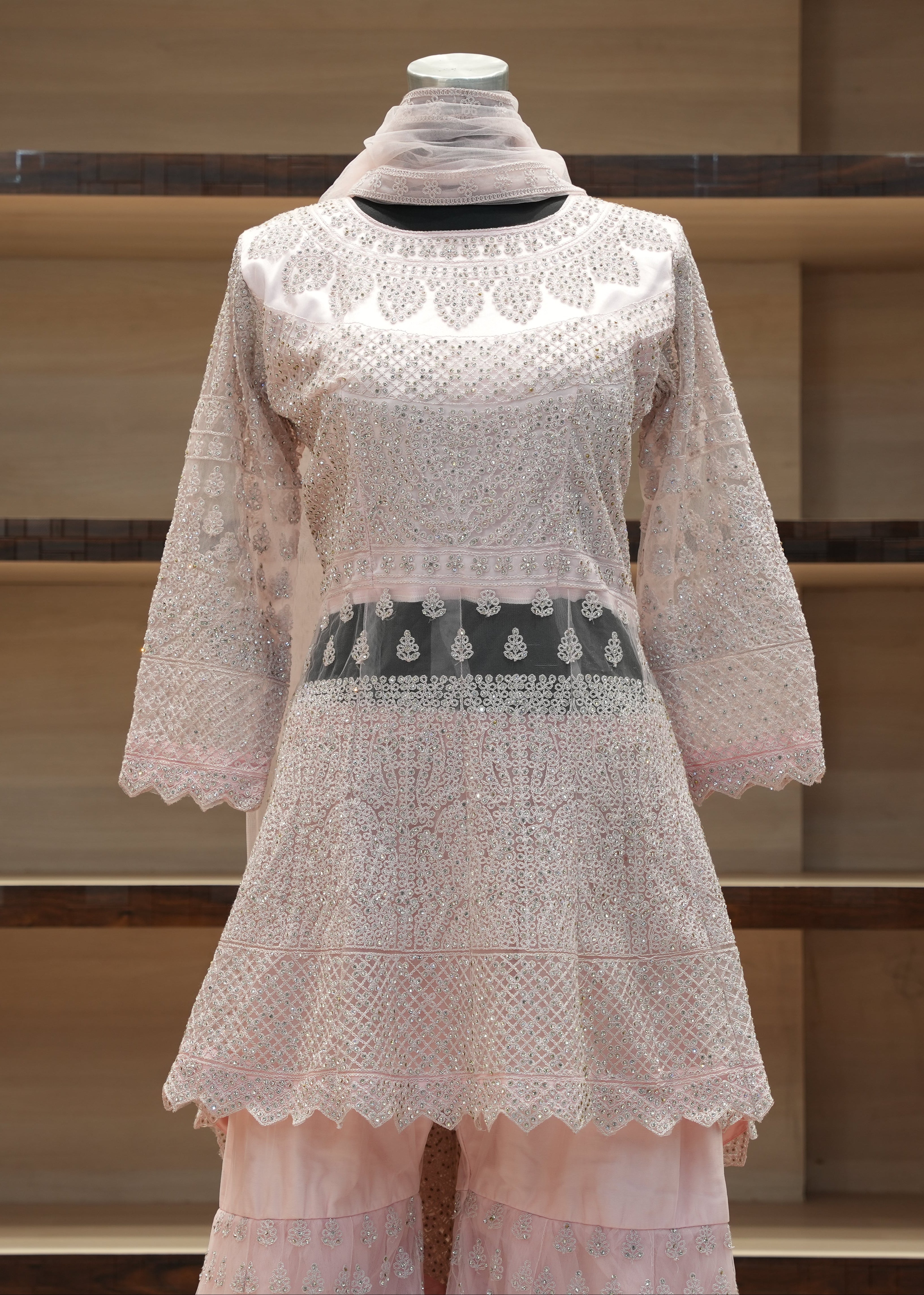 🔥 Flat 50% Discount - Designer Gharara with Orna | D105