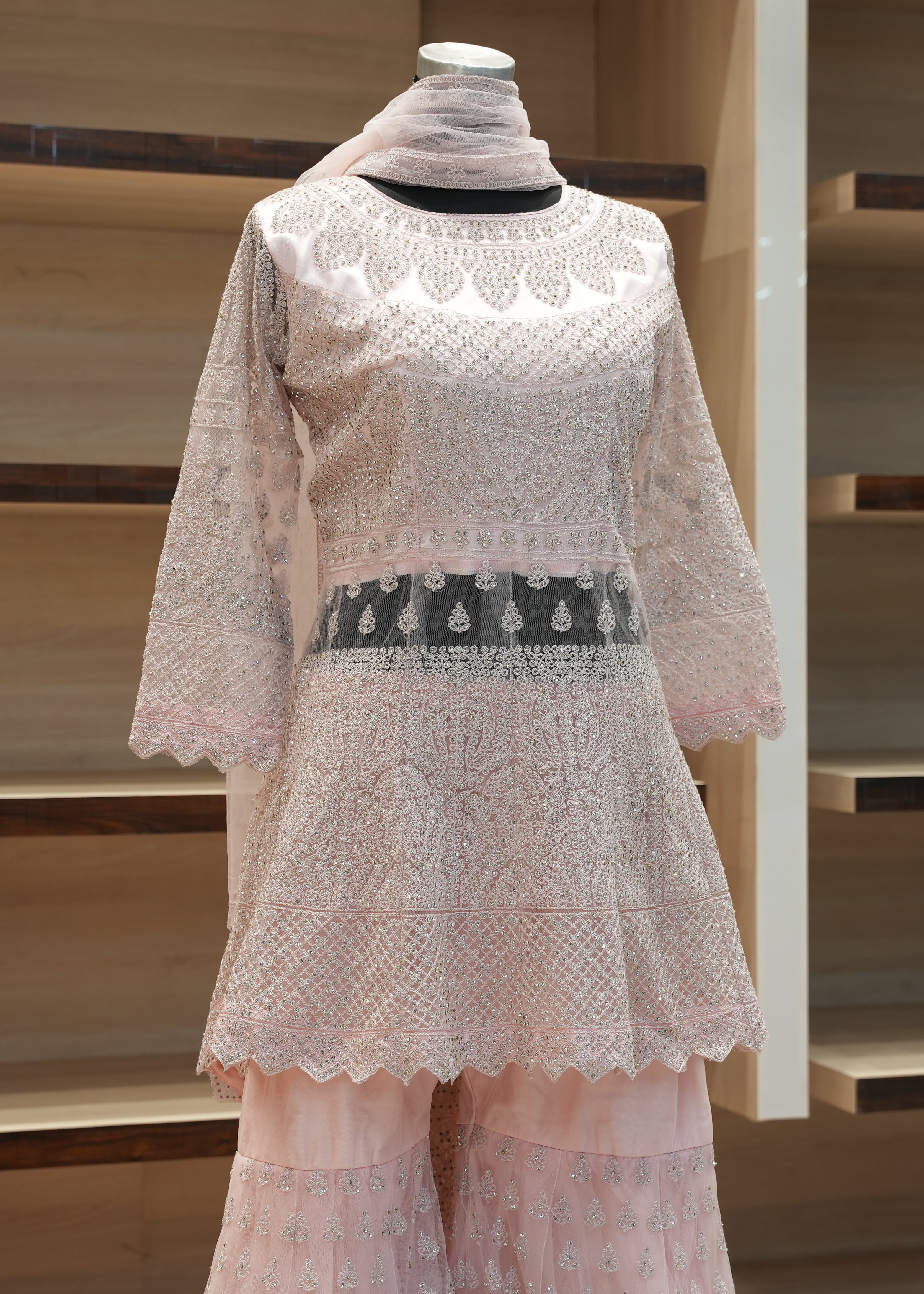 🔥 Flat 50% Discount - Designer Gharara with Orna | D105