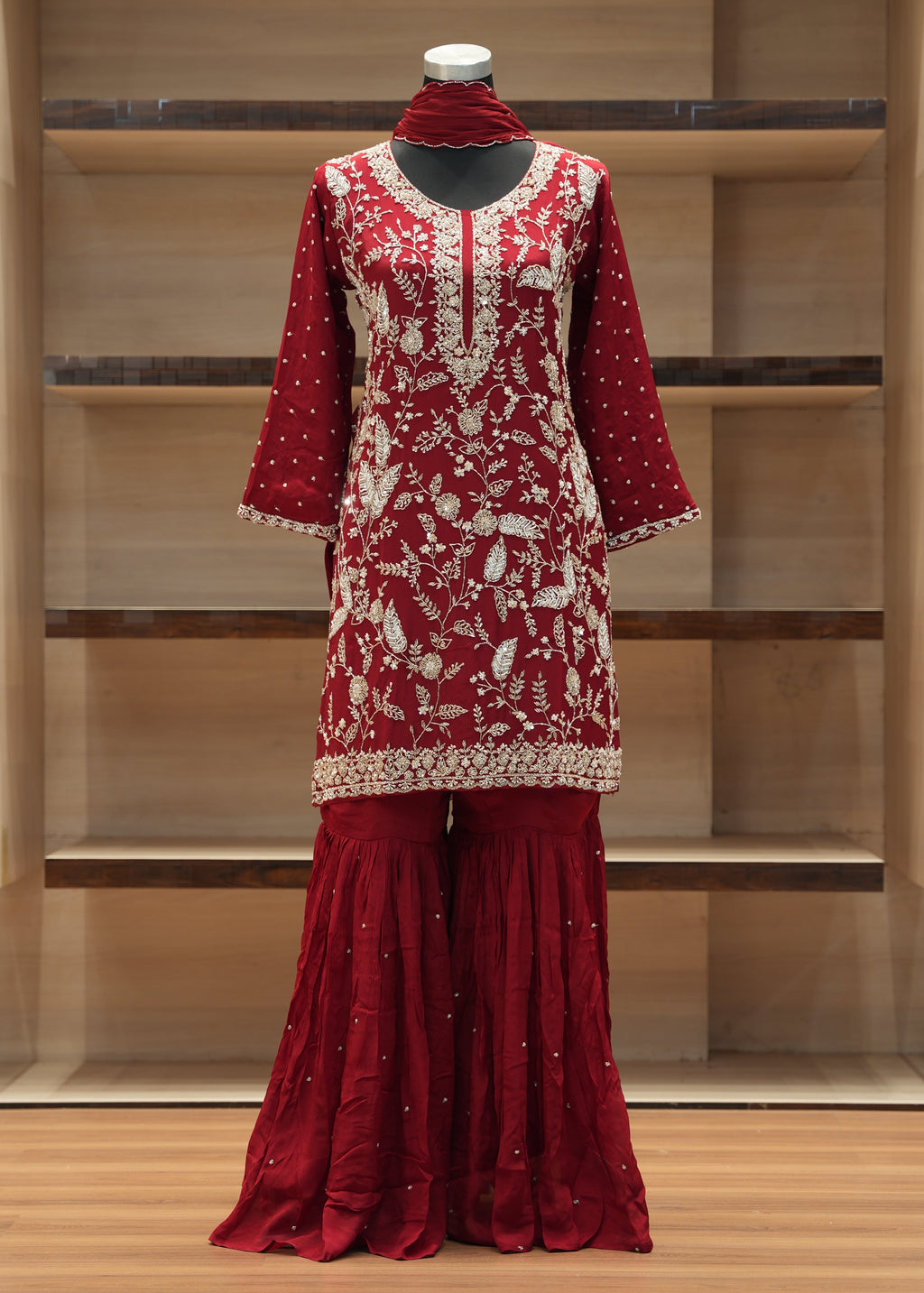 Designer Gharara Three Piece Set | D131