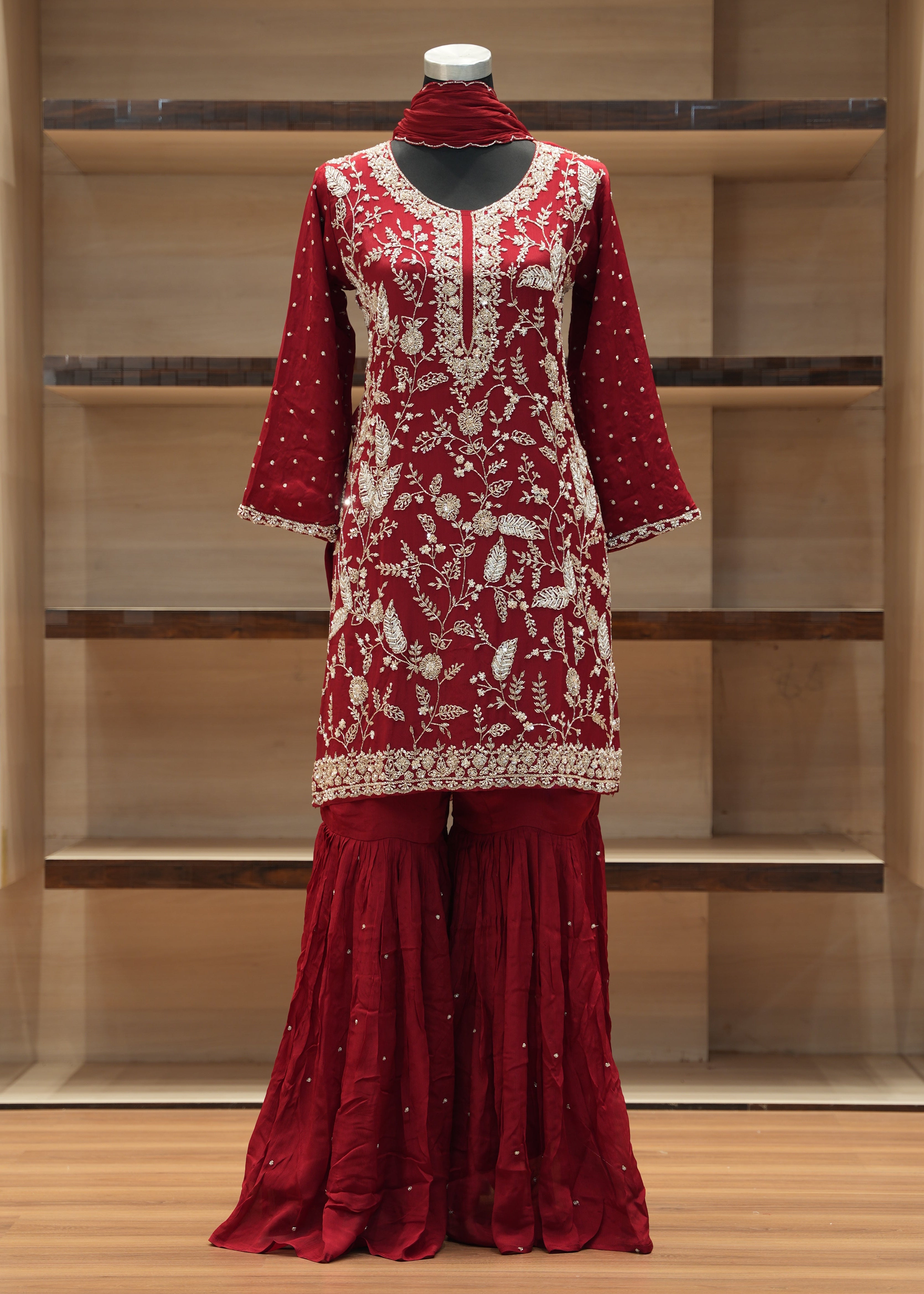 Designer Gharara Three Piece Set | D131