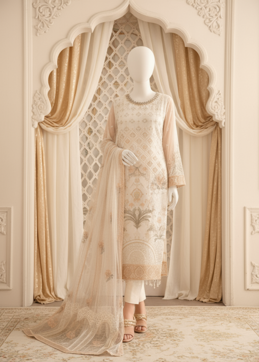 Luxury Chiffon Party Dress - Noor's Gulmina Design 06