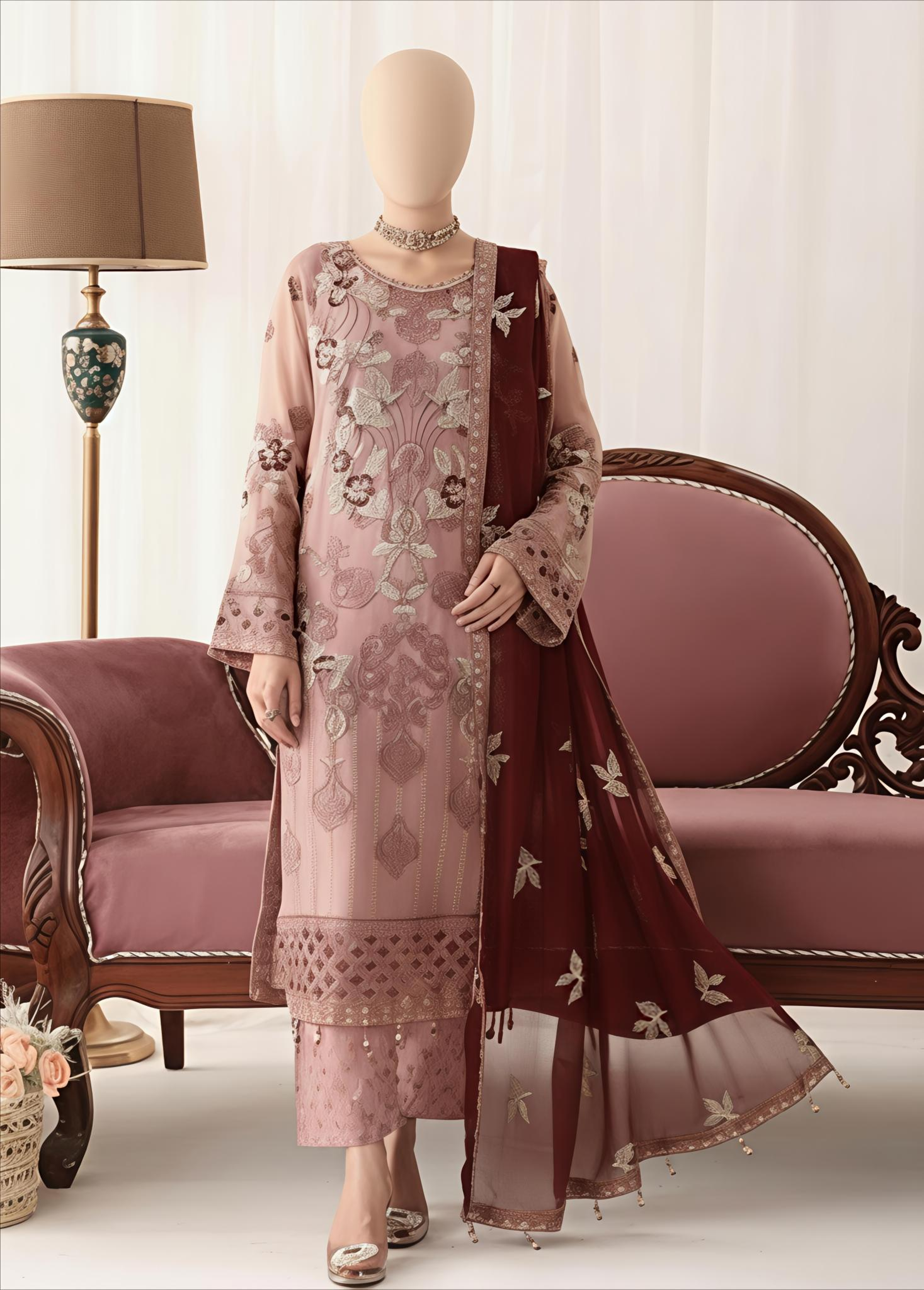Luxury Chiffon Party Dress - Noor's Marvi Design 02