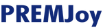 Blue 'PREMJoy' logo on a white background