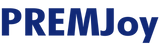Blue 'PREMJoy' logo on a white background