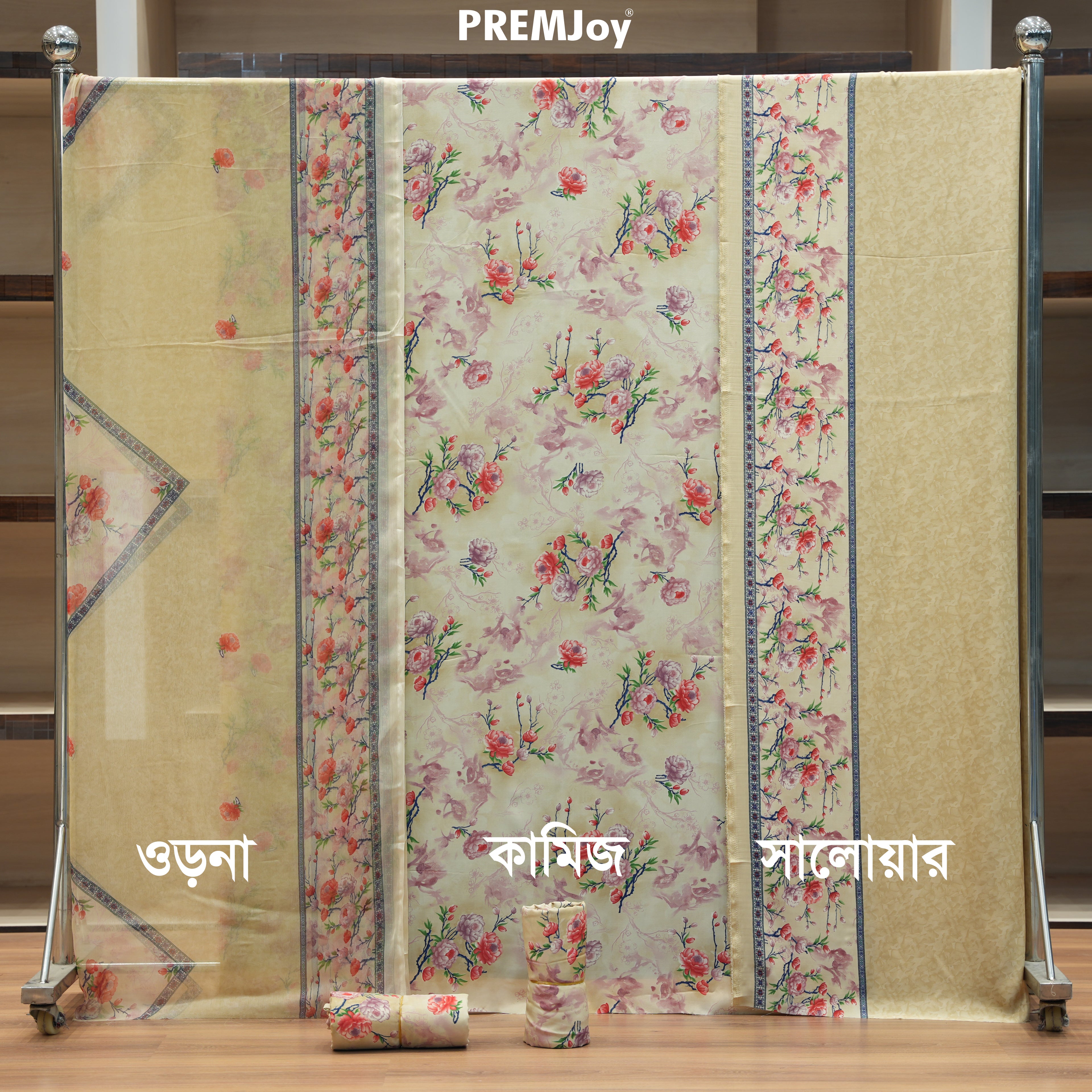 Crepe Silk Unstitched Three Piece | D133